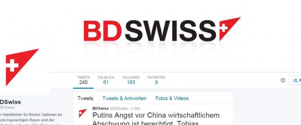 BDSwiss (@BDSwiss) I Twitter